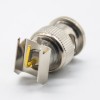 BNC Right Angle Zinc Alloy Male Connector for PCB 75 Ohm