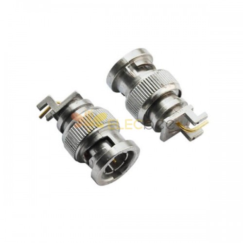 20pcs BNC Right Angle Zinc Alloy Male Connector for PCB 75 Ohm