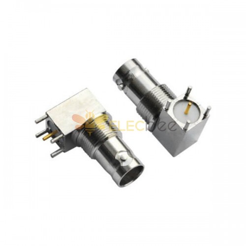 20pcs BNC connector Angled Jack for PCB Mount 50 Ohm