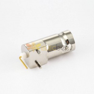 Female BNC Connector for PCB Mount Female 90 Degree Through Hole