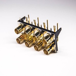 Gold Beschichtung BNC Connector Buchse 90 Grad PCB Mount DIP Typ
