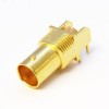 Gold Plating BNC Connector Female Right Angled Through Hole for PCB Mount 8mm 50 Ohm