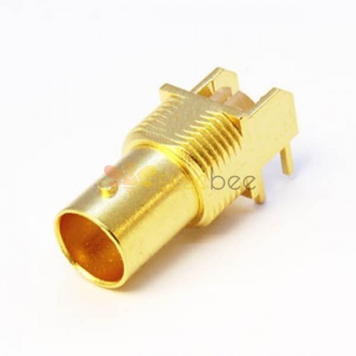 Gold Plating Bnc Connector Female Right Angled Through Hole For Pcb Mount 8mm 4241