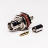 Impermeável BNC Bulkhead Feminino Coaxial Conector Crimp Tipo para cabo