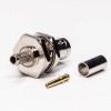 Impermeável BNC Bulkhead Feminino Coaxial Conector Crimp Tipo para cabo