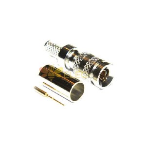 1.0/2.3 Conector Straight 75Ω Plug Crimp Terminação Miniatura Bulkhead Montagem Snap-On para cabo de montagem