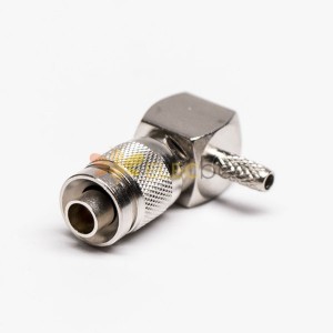 DIN 1.0/2.3 R/A Male Connector Crimp Type pour câble RG179