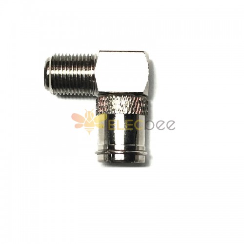 Adapter F Plug Male To Jack Female Right Angle Quick Push On Rf Coaxial Connector Converter 