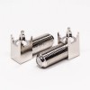 F Connector 90 Degree Bulkhead Female for PCB Mount Nickel plating 