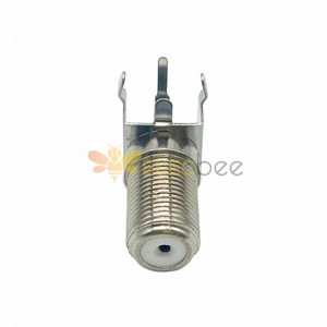 F Connector 90 Degree Bulkhead Female Solder Type for PCB Mount