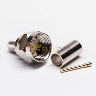 F Connector for RG58 Cable Straight Male Crimp Type