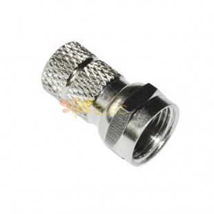 20 peças Conector F RG6 Plugue Coaxial RF Reto para Cabo