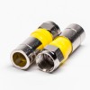 20 peças Conector F Macho Plugue Amarelo Conector Reto Tipo de Compressão para RG6