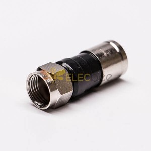 F Type Connector pour RG6 Cable Coaxial Straight Plug Compression Type
