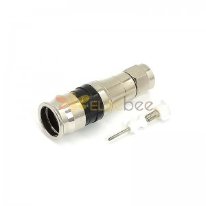 RG11 F tipo Conector de compresión coaxial macho recto