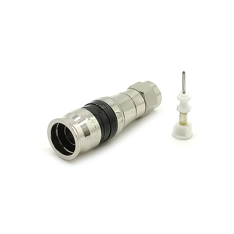 RG11 F type Compression Connector Coaxial Straight Male