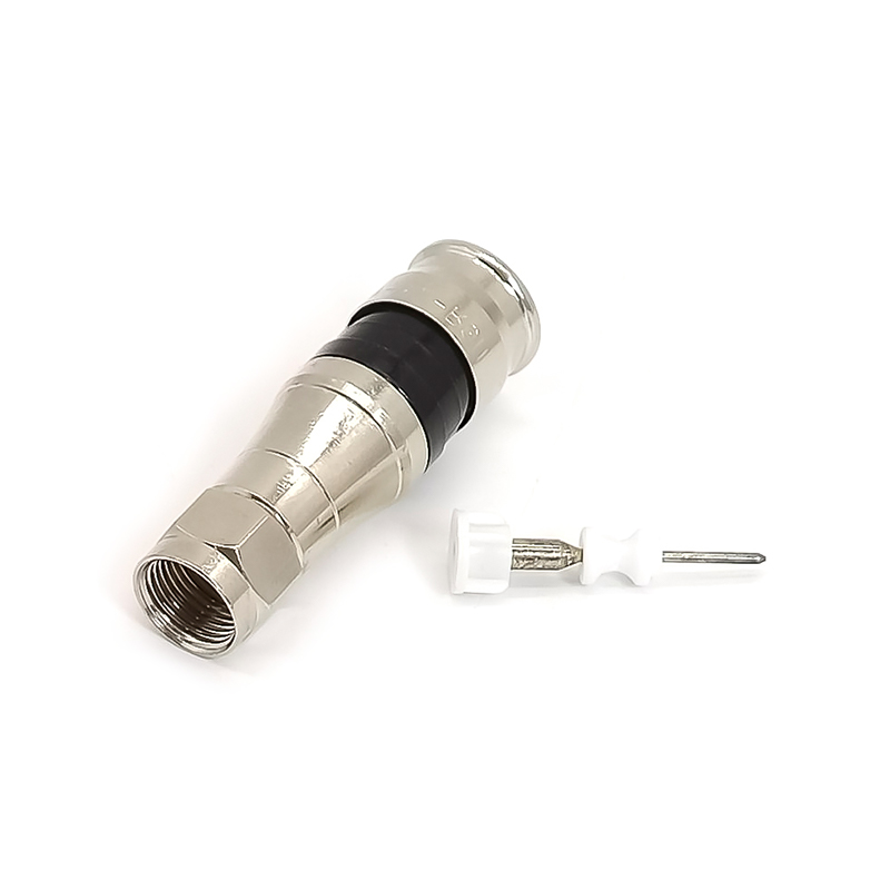 RG11 F type Compression Connector Coaxial Straight Male