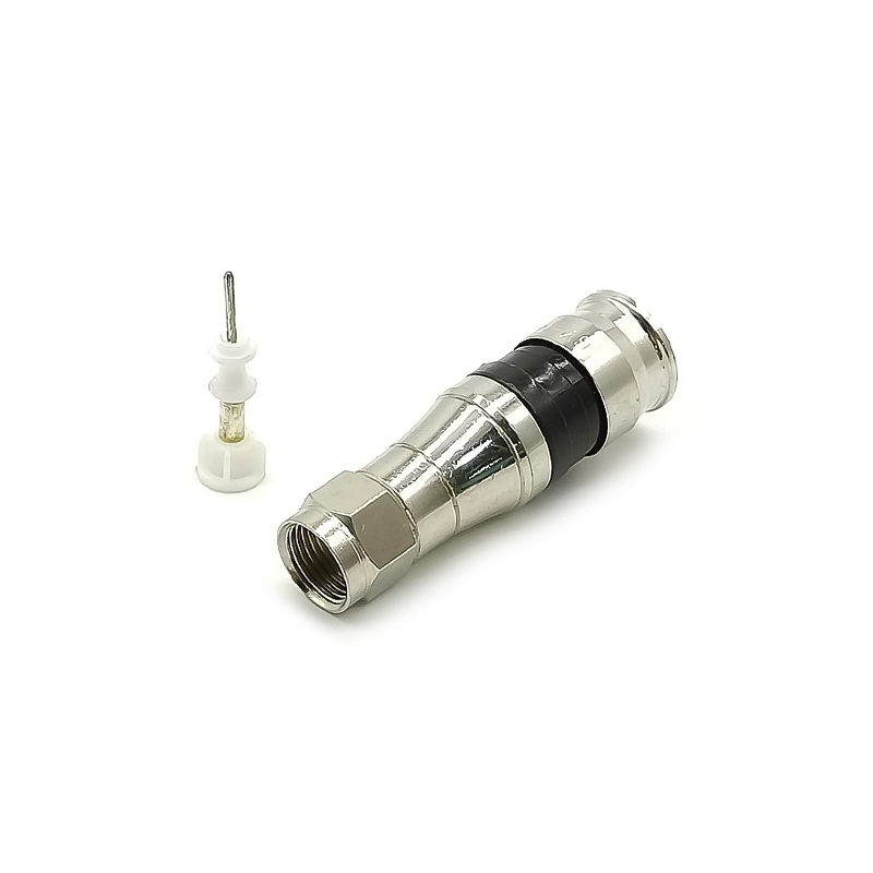 RG11 F type Compression Connector Coaxial Straight Male