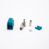 Fakra Blue ConnectoRFakra Z Feminino Ângulo Direito Água Azul Crimp Conector para RG174 RG316 Cabo