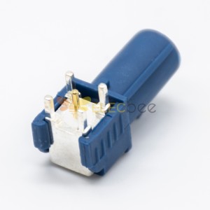 Fakra C Conector Masculino Azul Através buraco PCB ângulo direito para o carro antena GPS