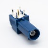 Fakra-C接口公头蓝色PCB插孔安装式弯式汽车连接器
