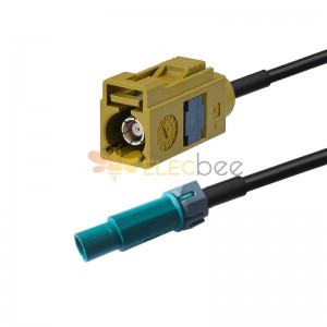 FAKRA Cable Assembly Fakra C Blue Straight Male to MCX Male Plug Right ...