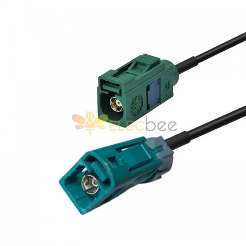 Fakra Cable Waterblue Z Waterproof Jack to Fakra E Jack Female Straight TV Signal Vehicle Extension Cable RG316 50cm