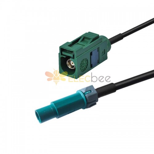 Fakra Cable Waterblue Z Waterproof Plug Male to Fakra E Jack Female Straight TV Signal Vehicle Extension Cable RG316 2m