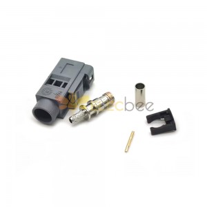 Fakra Cabos Carro Head Unit Fakra G Feminino Grey Crimp Solder Conector para RG316 RG174 Cabo