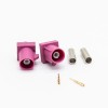 Fakra Conector Códigos Car Stereo Satellite Radio Fakra H Masculino Rosa Crimp Solder Conector para RG316 RG174 Cabo