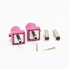 Fakra Conector Códigos Car Stereo Satellite Radio Fakra H Masculino Rosa Crimp Solder Conector para RG316 RG174 Cabo