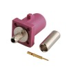 Fakra Connector Codes Auto Stereo Satellite Radio Fakra H Maschio Rosa Crimp Solder Connettore per RG316 RG174 Cavo