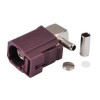 Fakra D Feminino Ângulo Direito Claret Violet Crimp Conector para RG174 RG316 Cabo