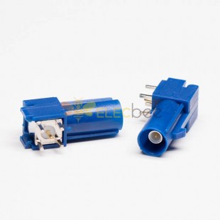 FAKRA Connecteur mâle C Type Blue Plug Through Hole PCB Mount