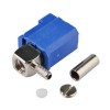 Conector de plástico Fakra Fakra C Feminino Ângulo Direito Blue Crimp Solder Conector para RG174 RG316 Cabo