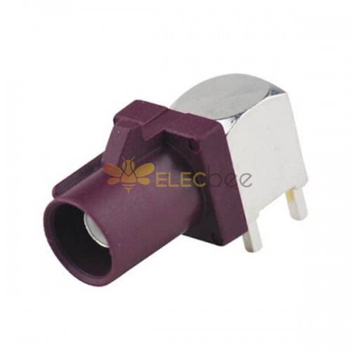 Fakra Purple Connector Fakra D SMB Plug PCB montage angle Male RF connecteur Purple pour GSM, systèmes GPS