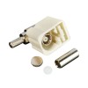 Fakra Connector Crimp Fakra B Femmina Angolo Retto Bianco Solder per Connettore RG174 RG316 Cavo