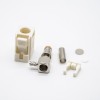 Fakra Connector Crimp Fakra B Femmina Angolo Retto Bianco Solder per Connettore RG174 RG316 Cavo