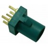 Fakra azul agua Conector recto SMB macho PCB montaje conector RF