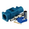 Conector Fakra Z Retordidor Masculino Água Azul Crimp Solder Conector para Antena de Carro RG174 RG316Cable