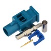 Conector Fakra Z Retordidor Masculino Água Azul Crimp Solder Conector para Antena de Carro RG174 RG316Cable