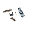 Fakra G Code cinza macho plugue reto conector crimpado para cabo RG142 RG223