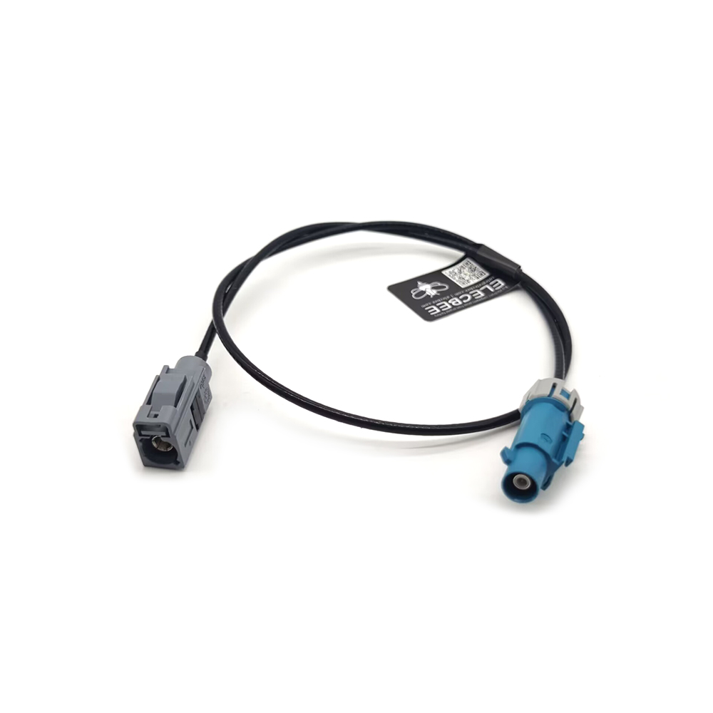 Waterproof Waterblue Fakra Z Plug Male to Fakra G Straight Jack Female Vehicle Extension Cable Assembly RG174 3m
