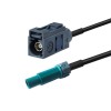 Waterproof Waterblue Fakra Z Plug Male to Fakra G Straight Jack Female Vehicle Extension Cable Assembly RG174 3m