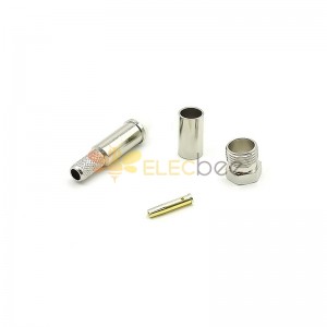 FME Female Connector 180 Degree 50Ω 2GHz Crimp for RG58 C/U