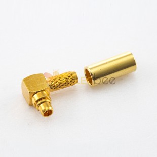 MMCX Connector Male Right Angle Cable Type Crimp for RG316/RG174 Cable 50 Ω
