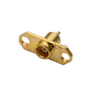 20 peças conector coaxial MCX reto banhado a ouro conector com flange de 2 furos para painel