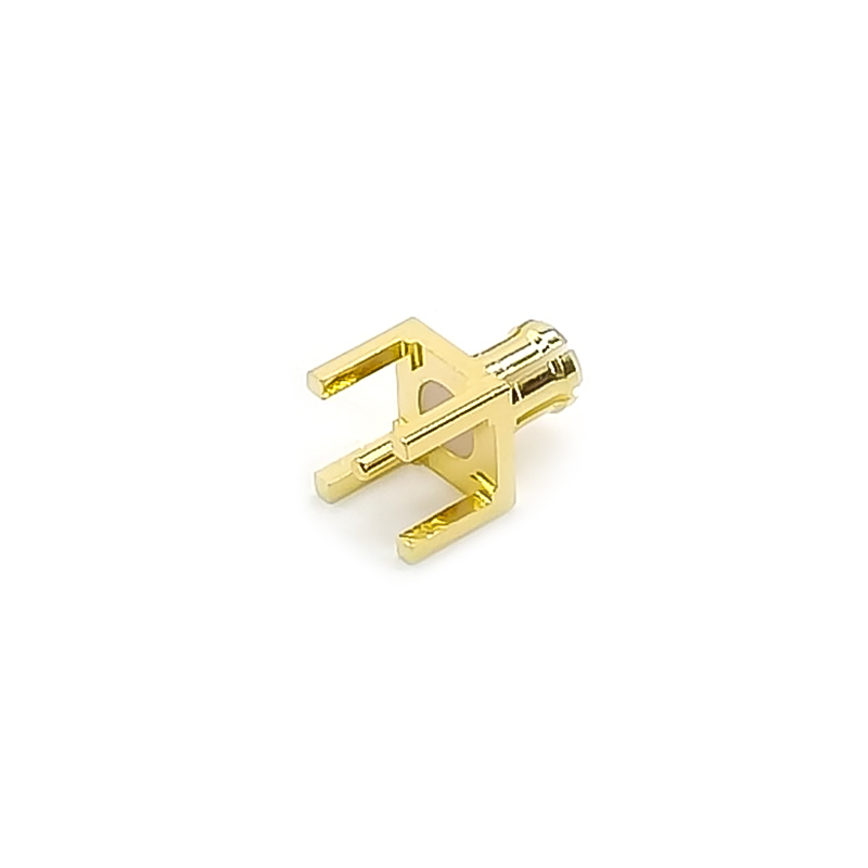 MCX Coaxial Connector Standard Male Straight Gold Plating Panel Mount Through Hole