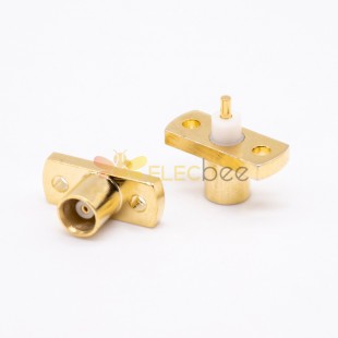 Conector MCX 2Hole Brida Recta Hembra para Montaje Panle