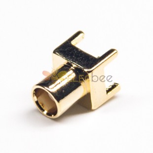 Conector hembra MCX recto agujero para montaje en placa CI